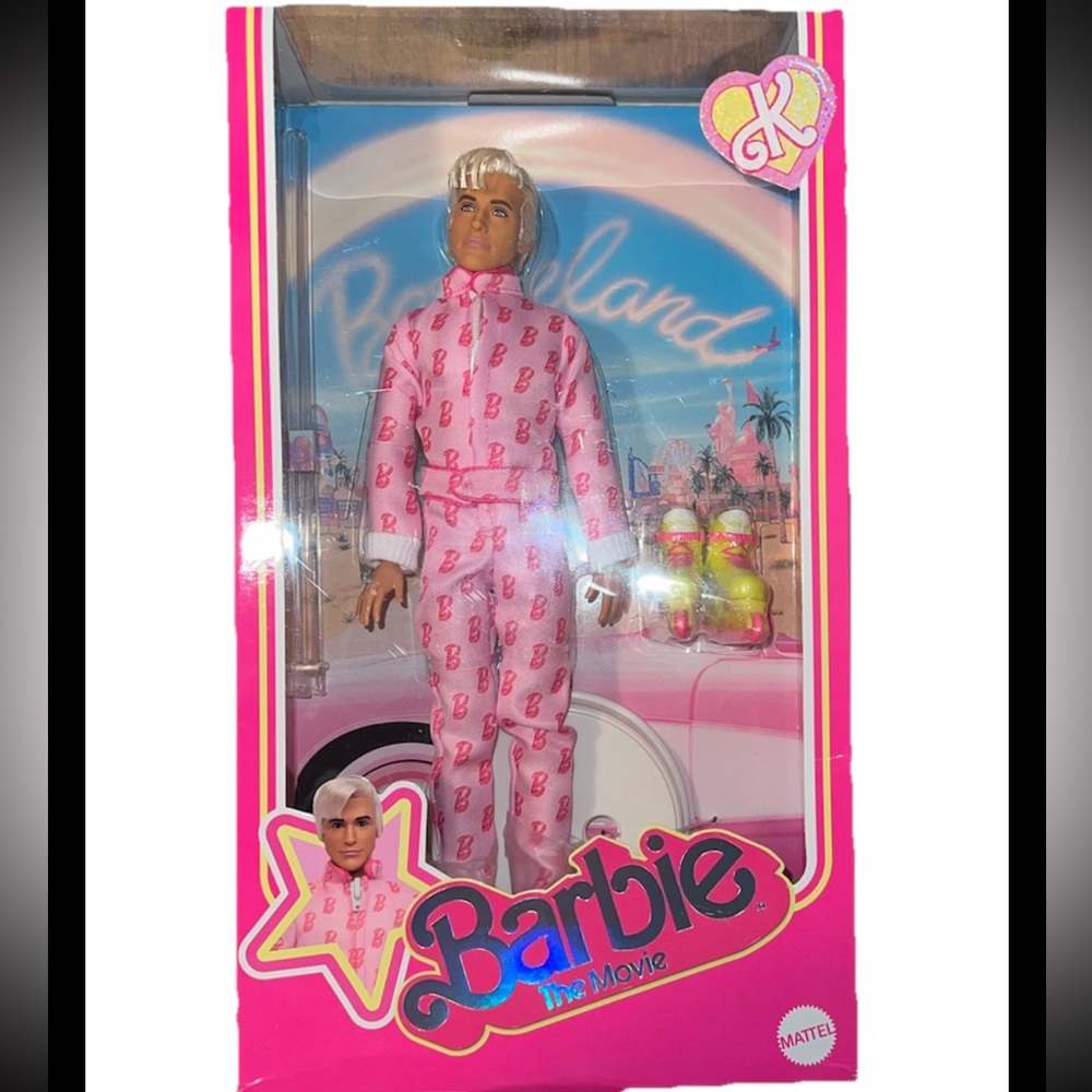 Barbie Movie 12” Ken in Pink Jumpsuit Collector Doll Box Damage